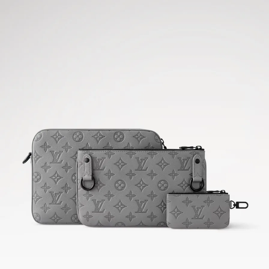 Louis Vuitton Trio Messenger Monogram Shadow By Virgil Ablohs Grey - Image 4