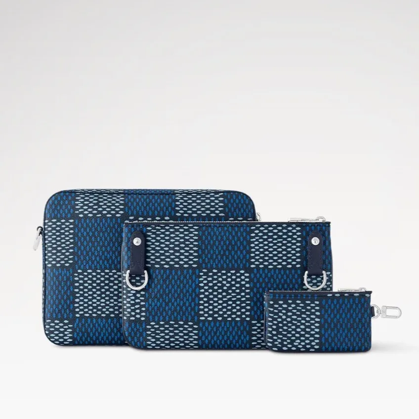 Alternative view of Louis Vuitton Trio Messenger Bag Blue /