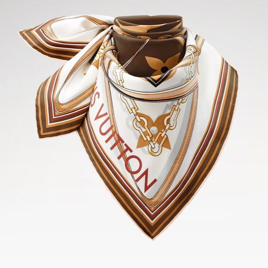 Alternative view of Louis Vuitton Ultimate Monogram Square 90 Scarf Brown /