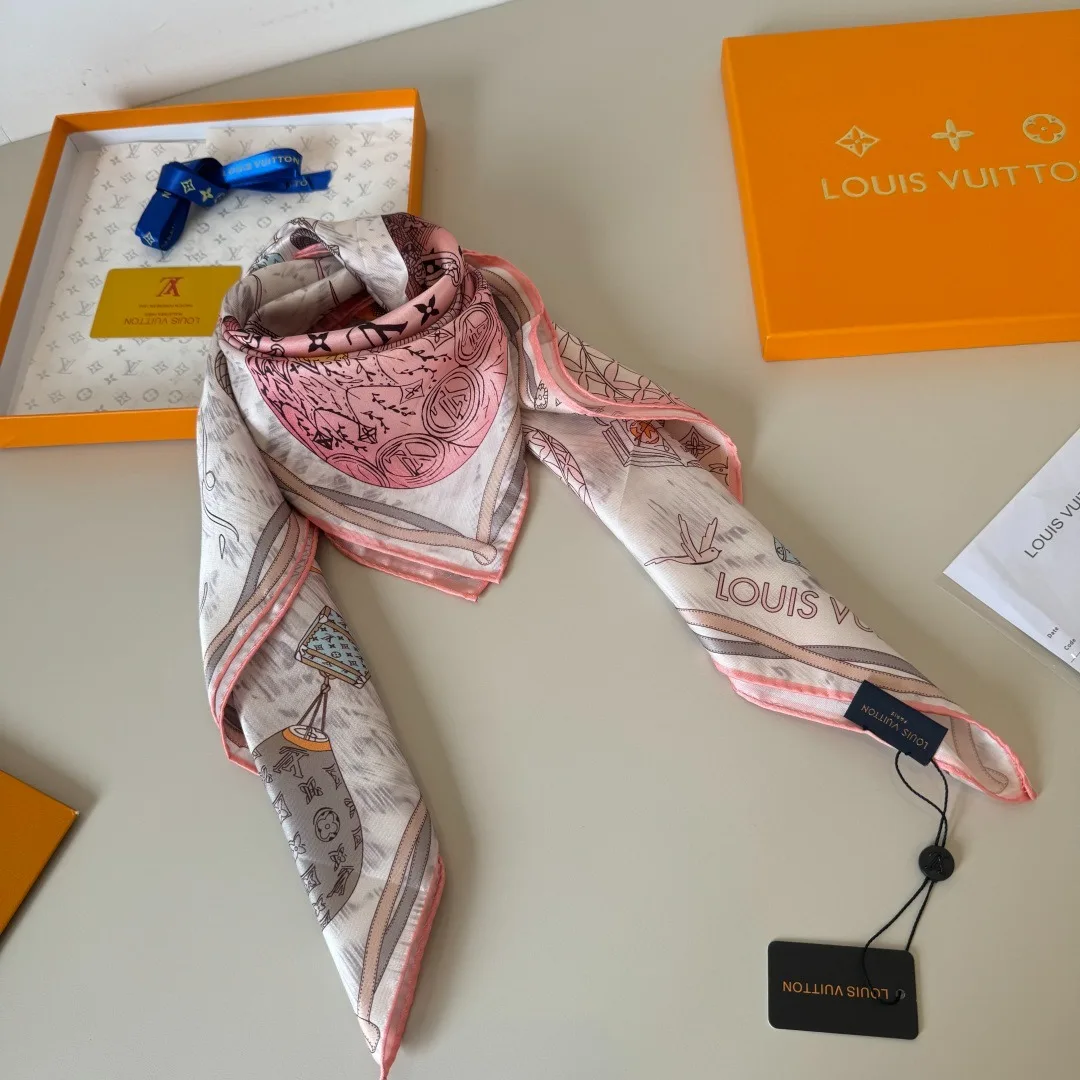Louis Vuitton Up And Away Square 90 Scarf Marron / - Image 6