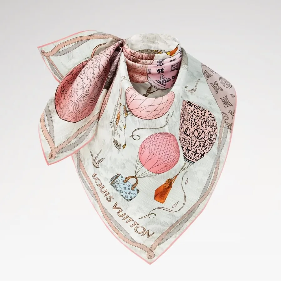 Louis Vuitton Up And Away Square 90 Scarf Marron / - Image 4