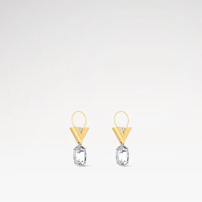 Alternative view of Louis Vuitton V for Vuitton Earrings Golden