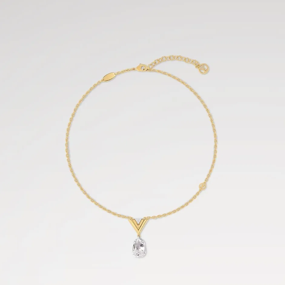 Alternative view of Louis Vuitton V for Vuitton Necklace Golden