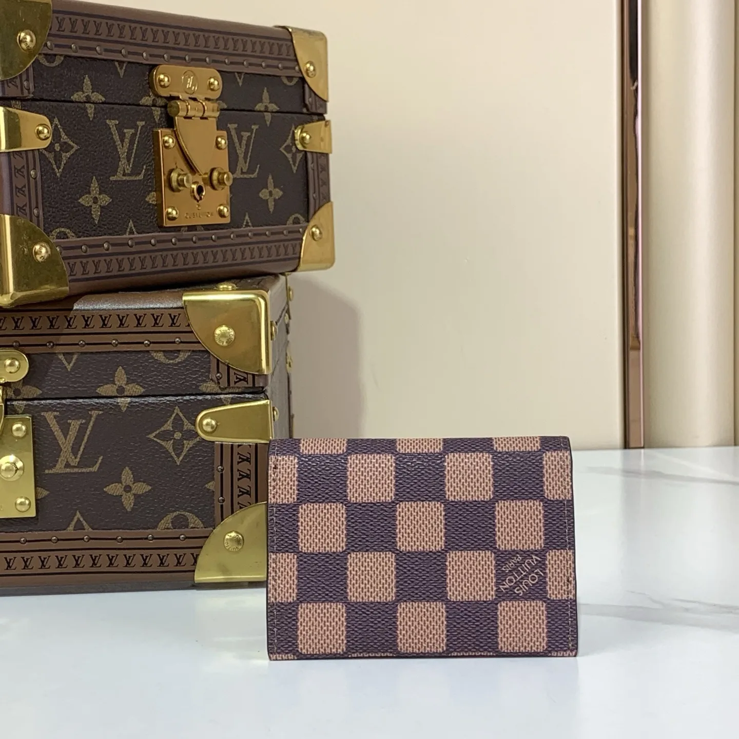 Alternative view of Louis Vuitton Slim Card Holder Wallet Brown /