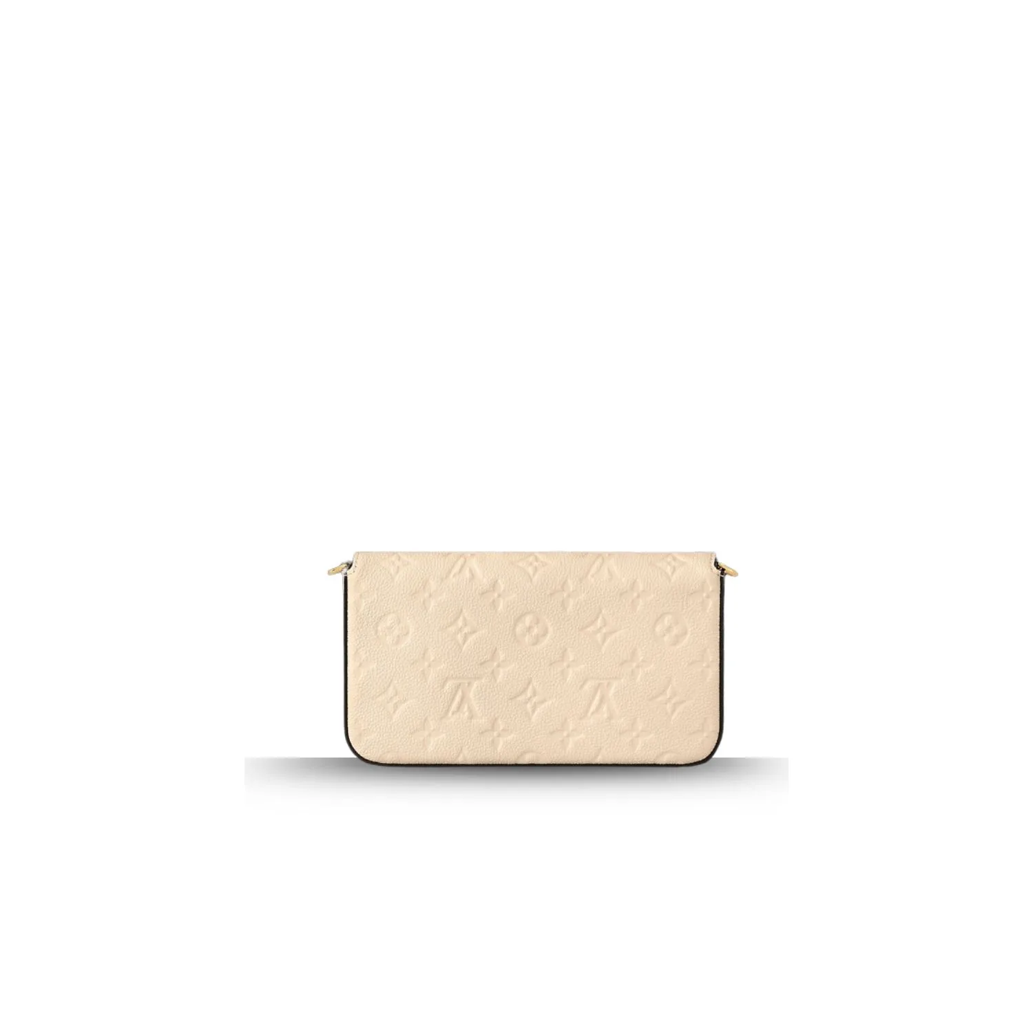 Louis Vuitton Pochette Felicie Shoulder Bag / Cream Monogram Empreinte Gold Hardware - Image 4
