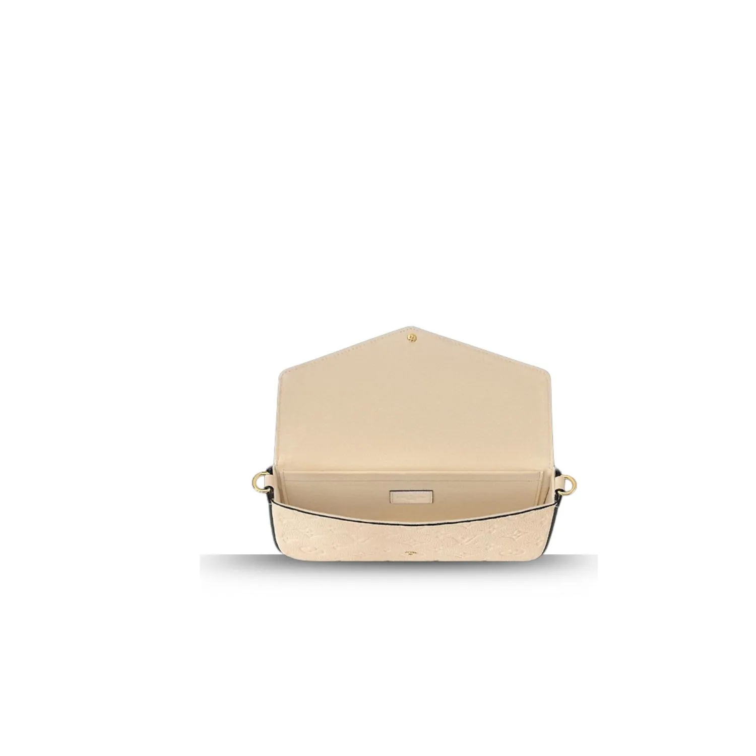 Louis Vuitton Pochette Felicie Shoulder Bag / Cream Monogram Empreinte Gold Hardware - Image 6