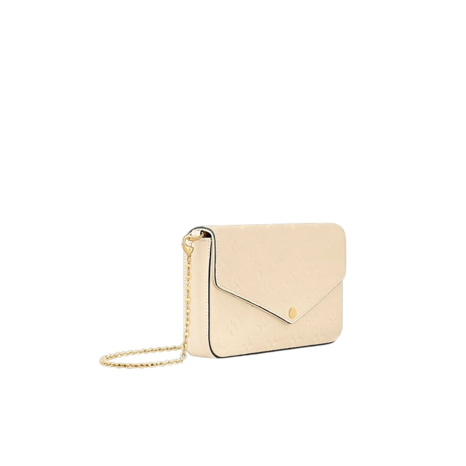 Louis Vuitton Pochette Felicie Shoulder Bag / Cream Monogram Empreinte Gold Hardware - Image 5