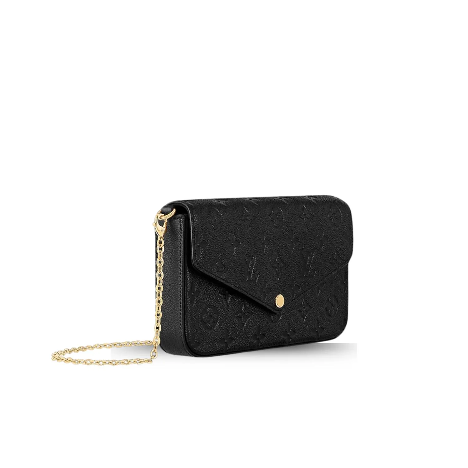Louis Vuitton Pochette Felicie Shoulder Bag / Black Monogram Empreinte Gold Hardware - Image 5