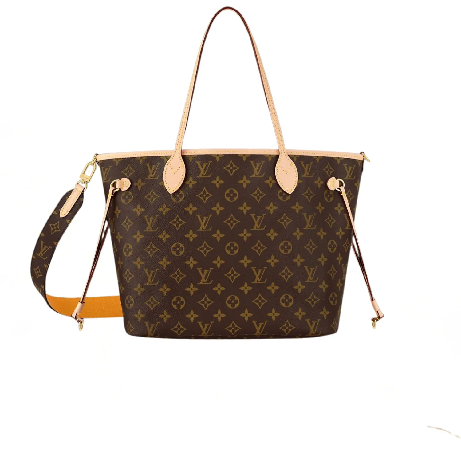 Louis Vuitton Neverfull Bandouliere Inside Out MM Tote Bag Jaune Gold Hardware - Image 3