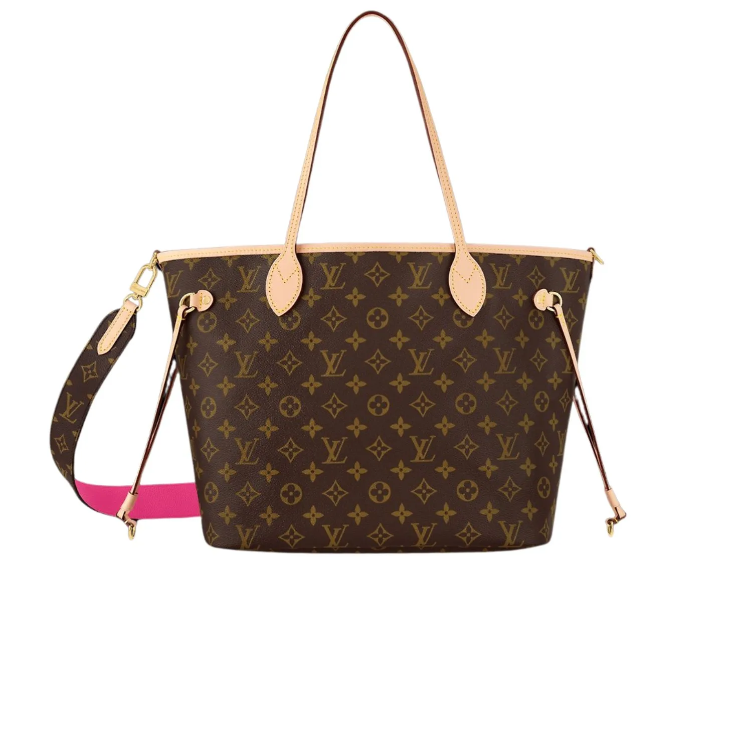 Louis Vuitton Neverfull Bandouliere Inside Out MM Tote Bag / Rose Gold Hardware - Image 3