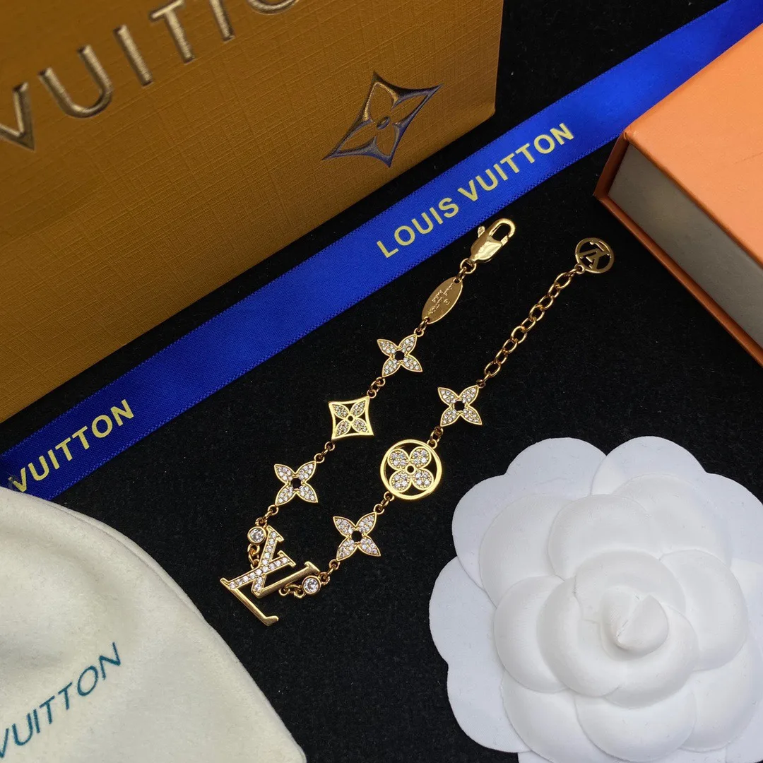 Louis Vuitton LV Blossom Charms Bracelet Gold Tone - Image 3