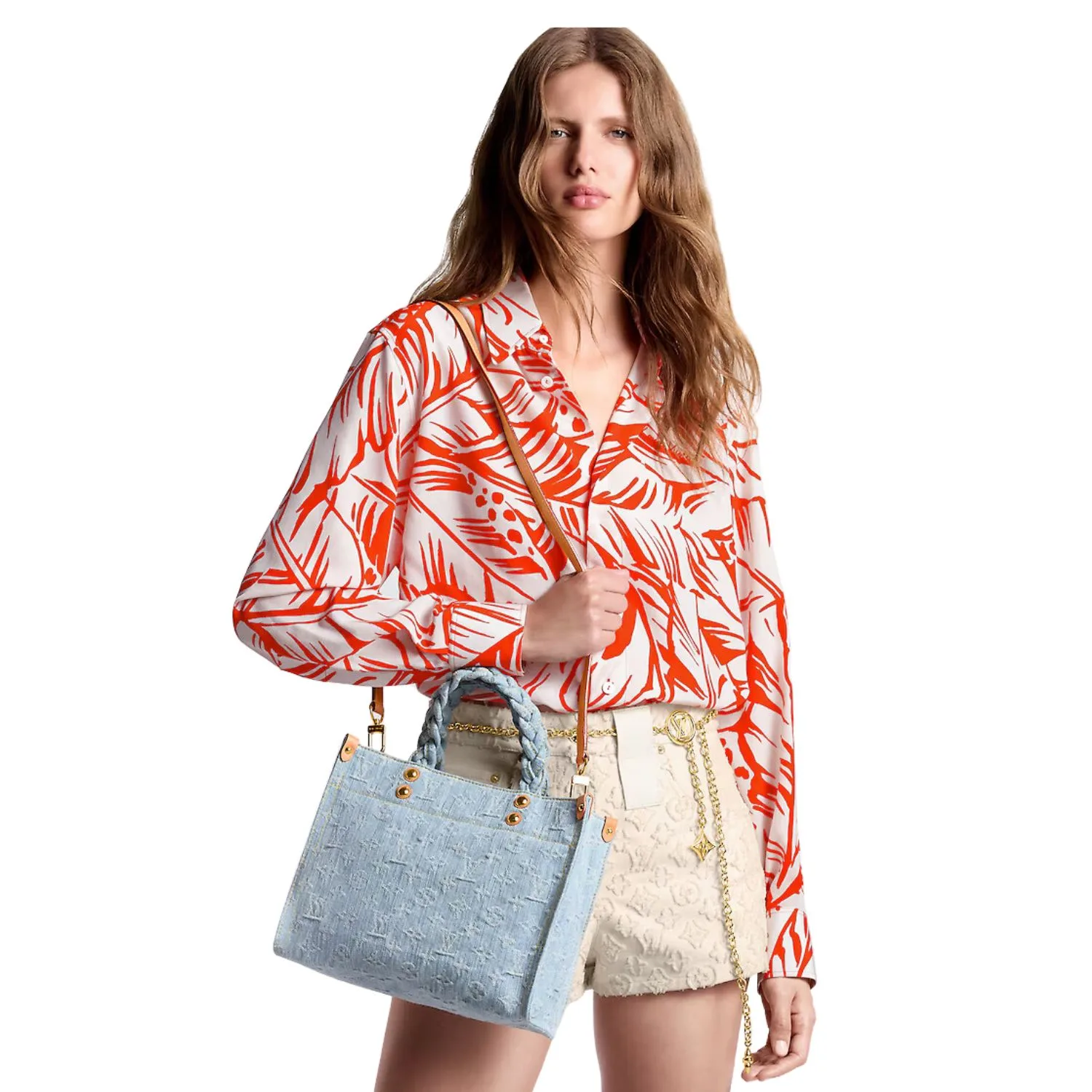 Louis Vuitton Let Go PM Denim Handbag Blue / - Image 4