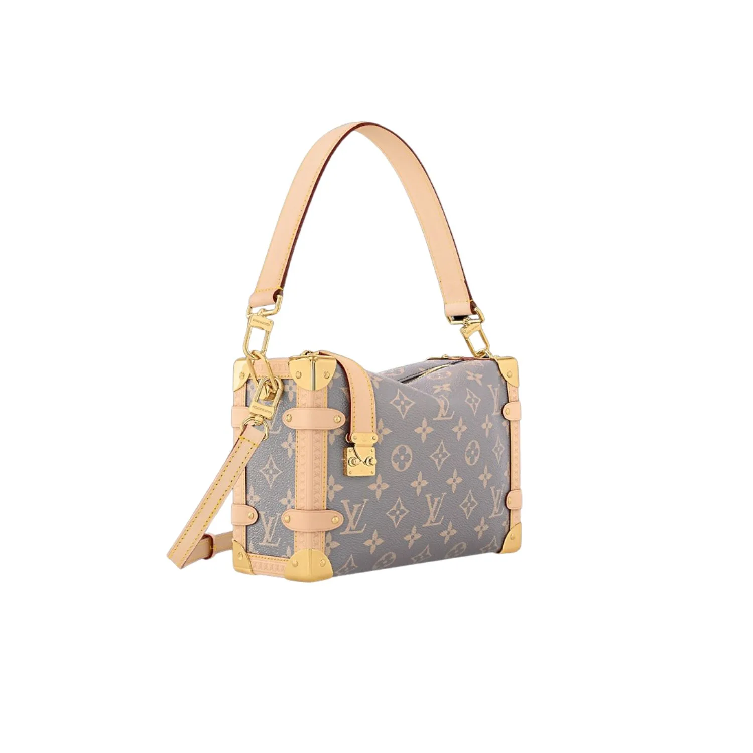 Louis Vuitton Side Trunk MM Shoulder Bag / Trianon Grey Gold Toned Hardware - Image 2