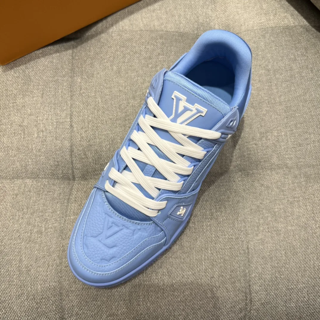 Louis Vuitton LV Trainer Sneaker Blue 1AARFU - Image 4