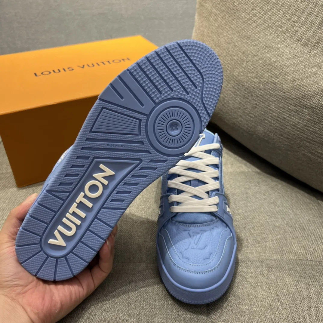 Louis Vuitton LV Trainer Sneaker Blue 1AARFU - Image 5