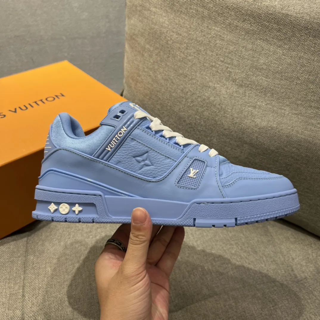 Louis Vuitton LV Trainer Sneaker Blue 1AARFU - Image 9