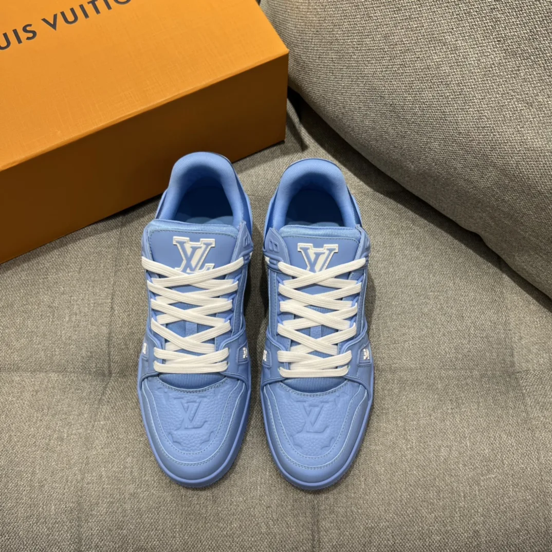 Louis Vuitton LV Trainer Sneaker Blue 1AARFU - Image 7
