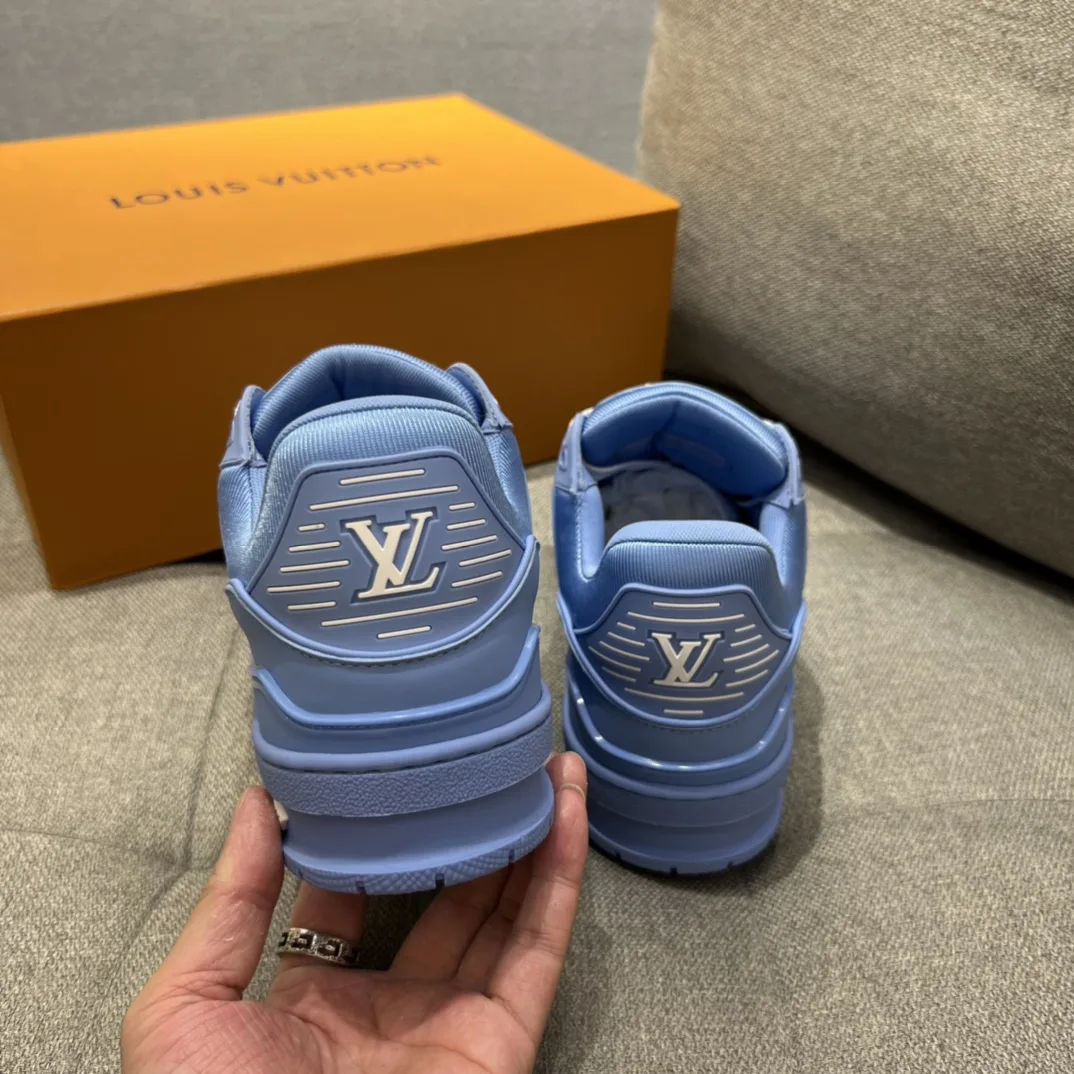 Louis Vuitton LV Trainer Sneaker Blue 1AARFU - Image 6