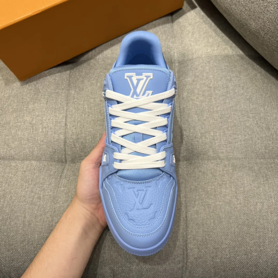 Louis Vuitton LV Trainer Sneaker Blue 1AARFU - Image 10