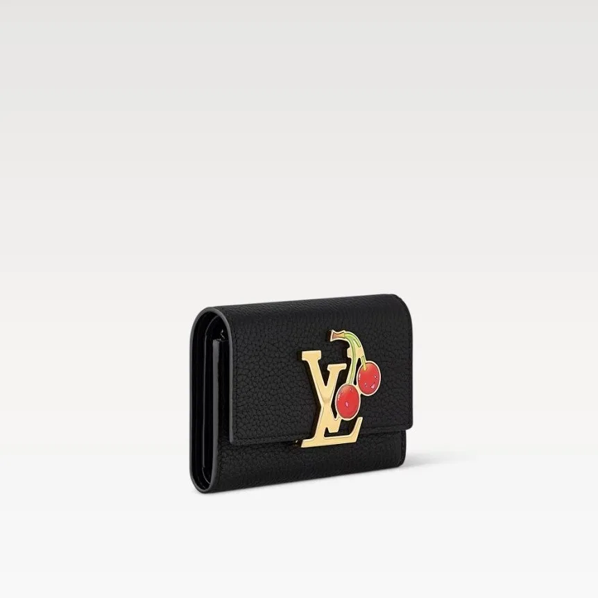 Alternative view of Louis Vuitton LV x TM Capucines Compact Wallet Black /