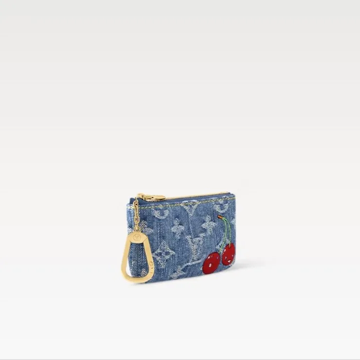 Alternative view of Louis Vuitton LV x TM Key Pouch Cherry Denim /