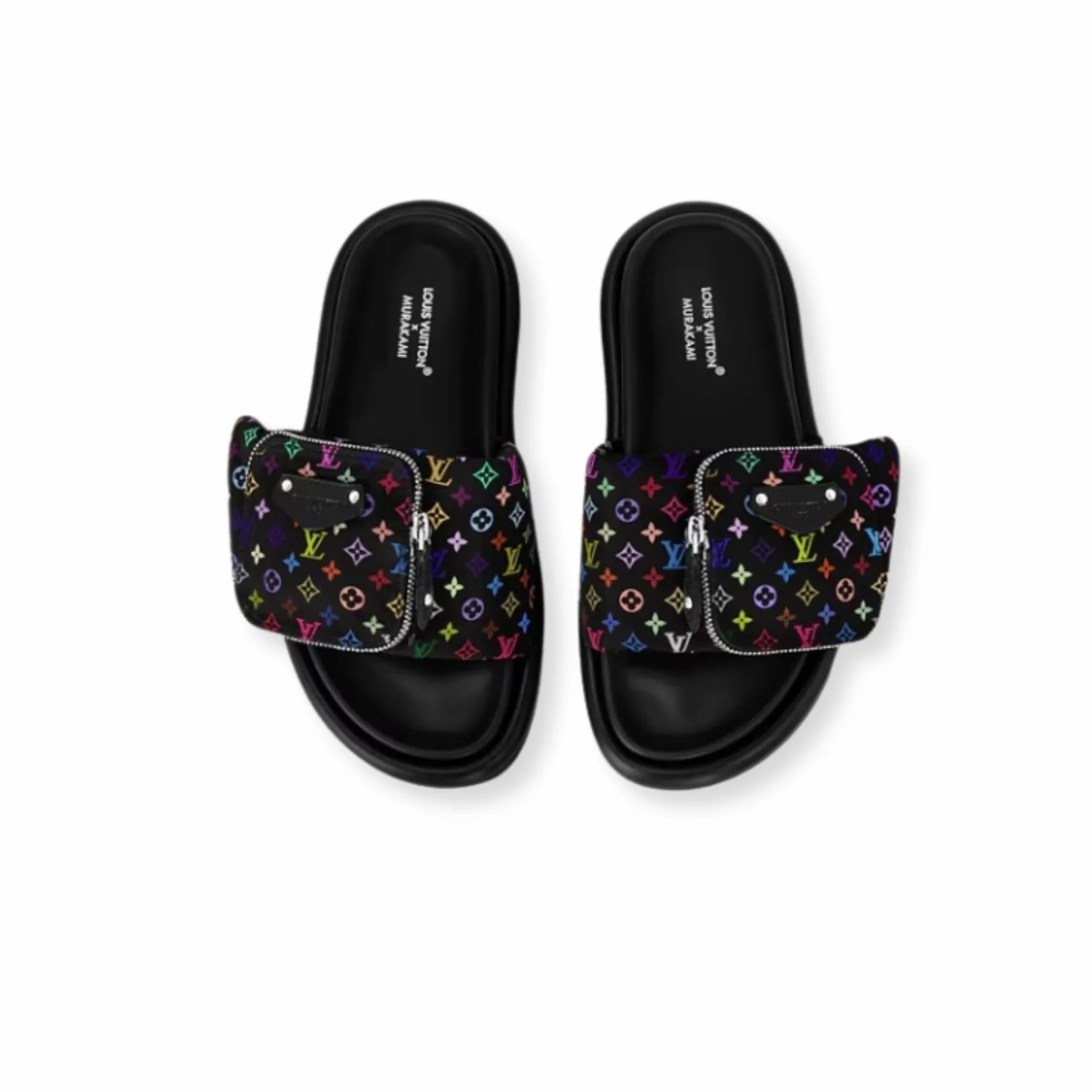 Louis Vuitton LV x TM Pool Pillow Flat Comfort Mule Black 1AGVRH