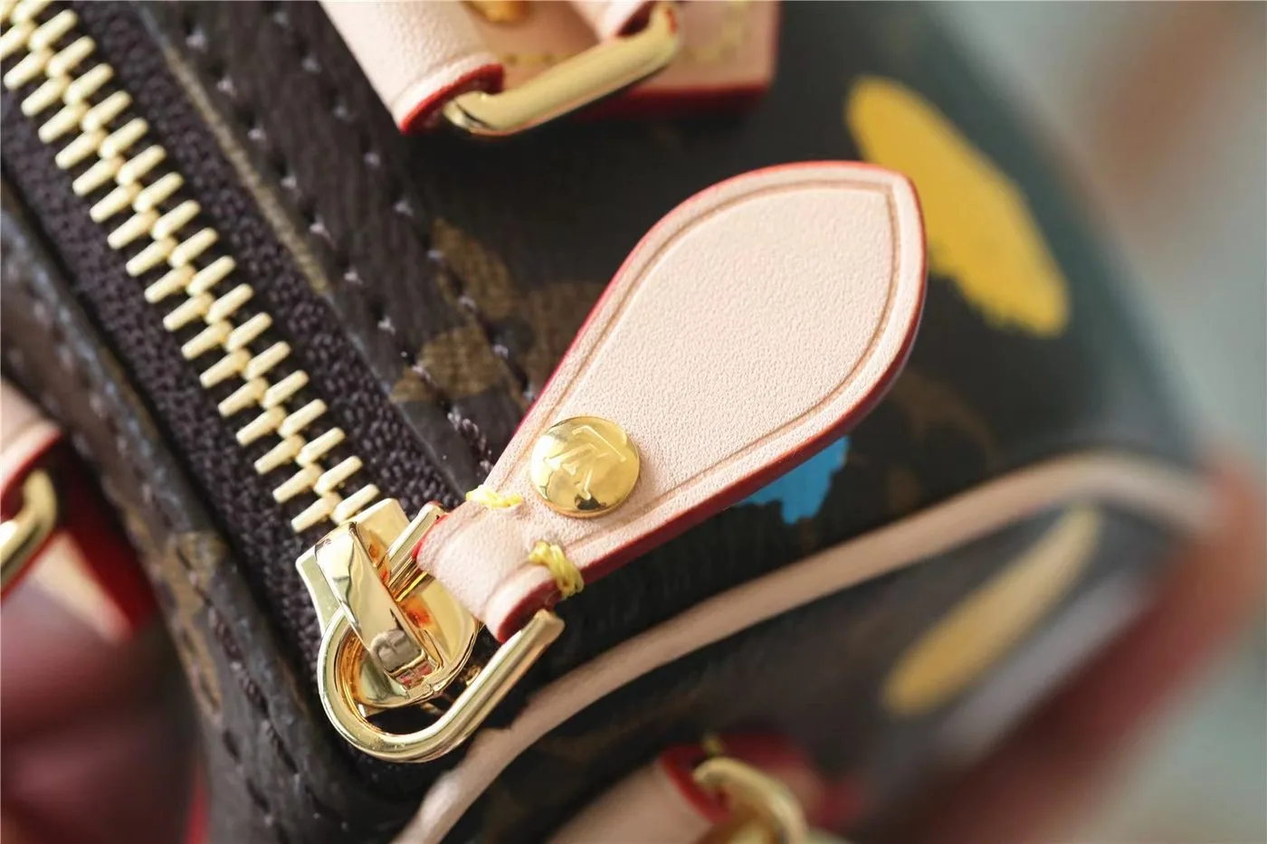 LV x YK Nano Speedy Bag Brown / - Image 3
