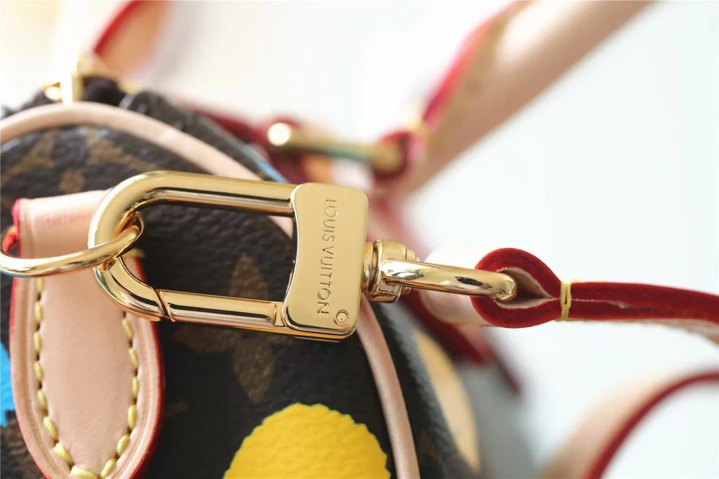 LV x YK Nano Speedy Bag Brown / - Image 9