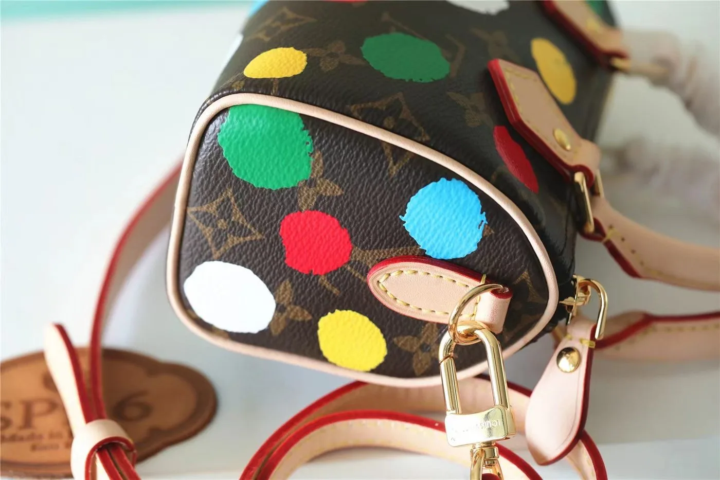 LV x YK Nano Speedy Bag Brown / - Image 10