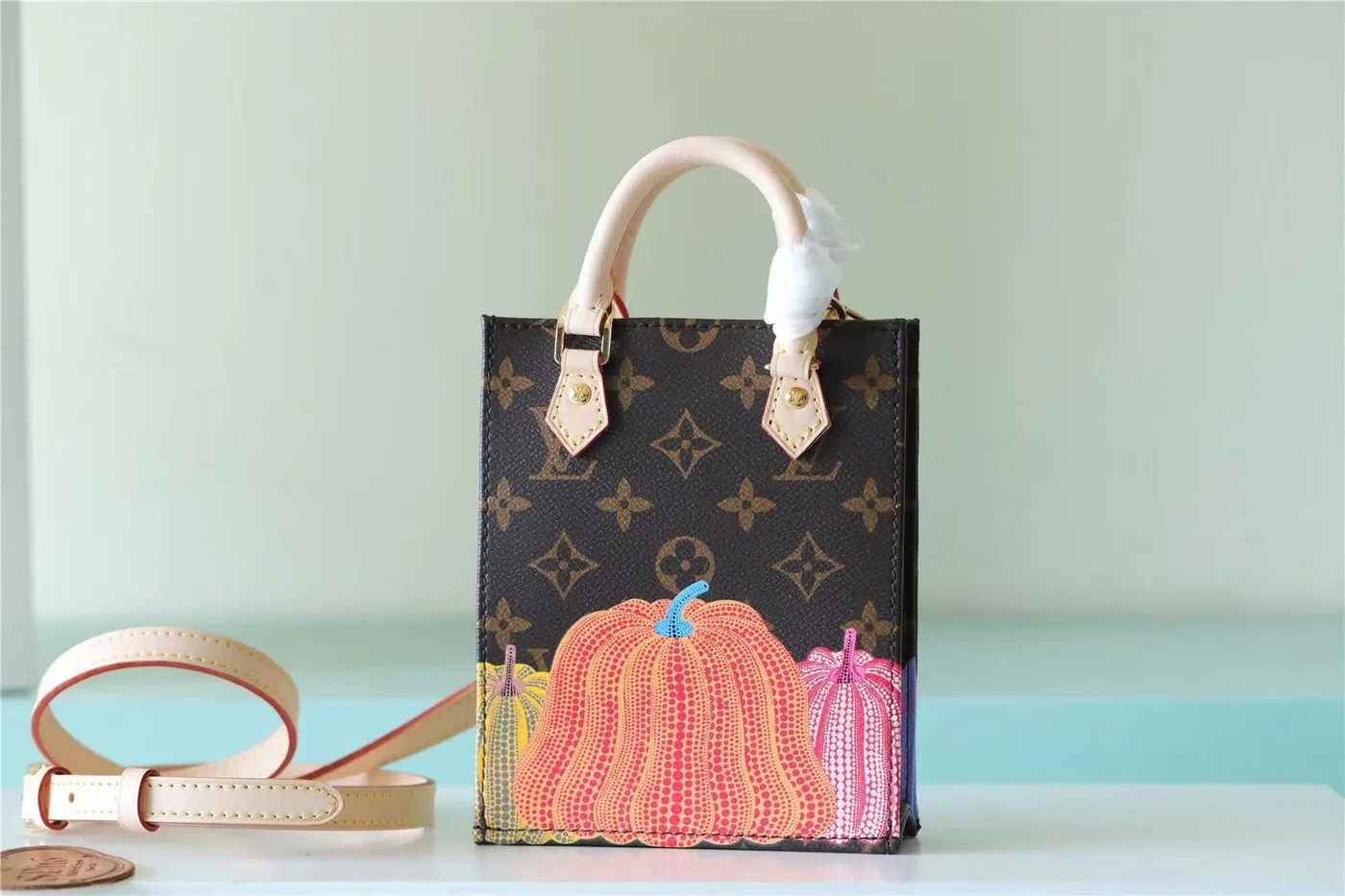 Louis Vuitton LV x YK Petit Sac Plat Brown 5.5n/ - Image 5