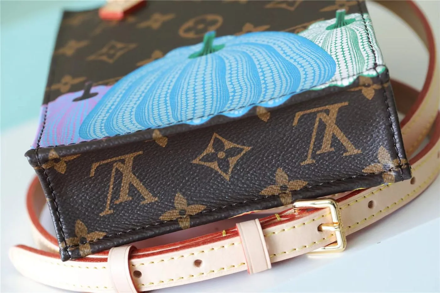 Louis Vuitton LV x YK Petit Sac Plat Brown 5.5n/ - Image 3