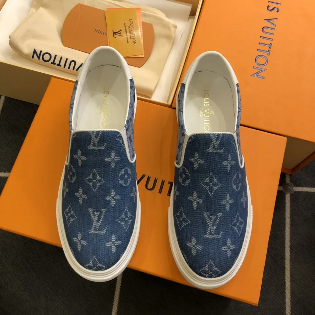 Louis Vuitton LV Slip On Sneakers Blue - Image 8