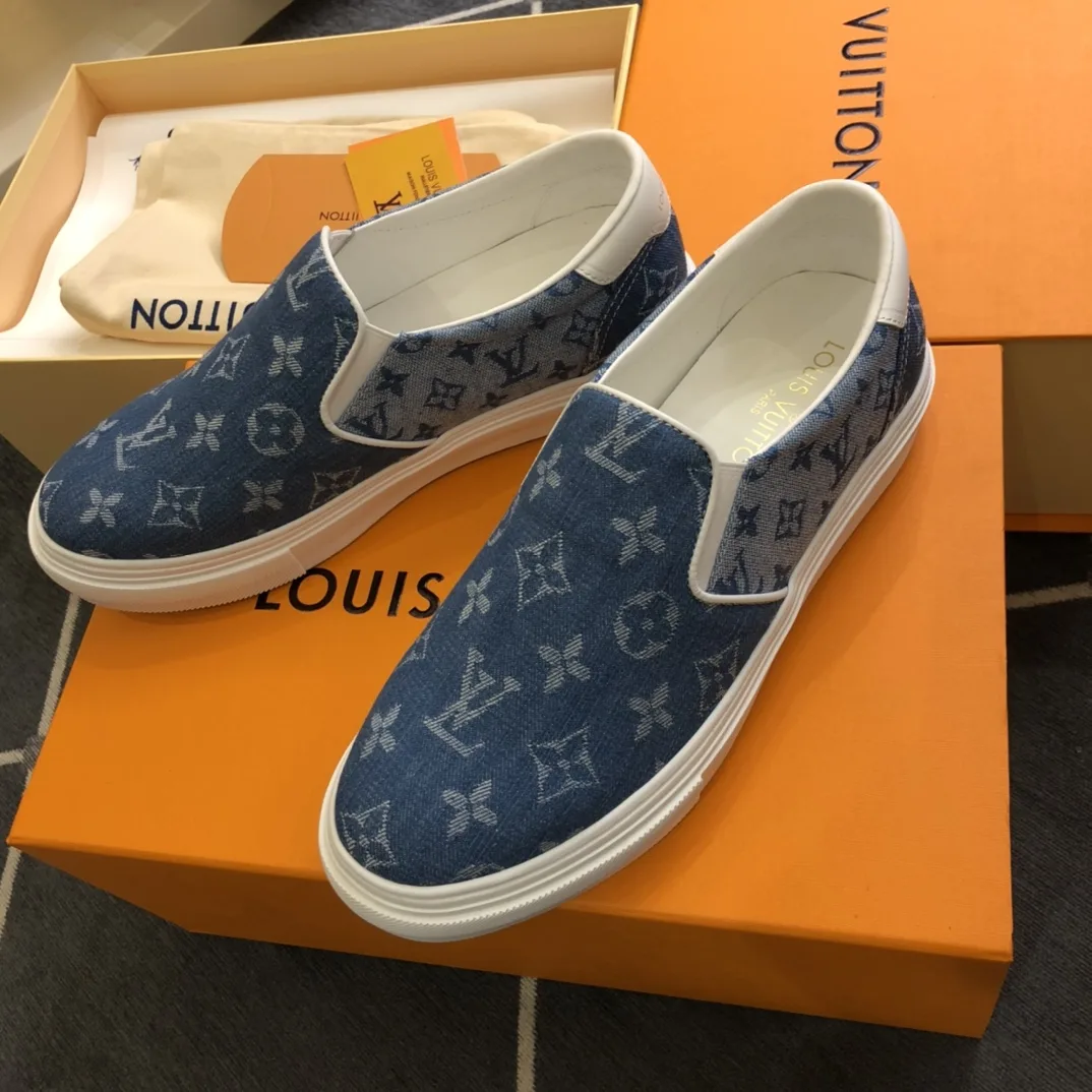 Alternative view of Louis Vuitton LV Slip On Sneakers Blue