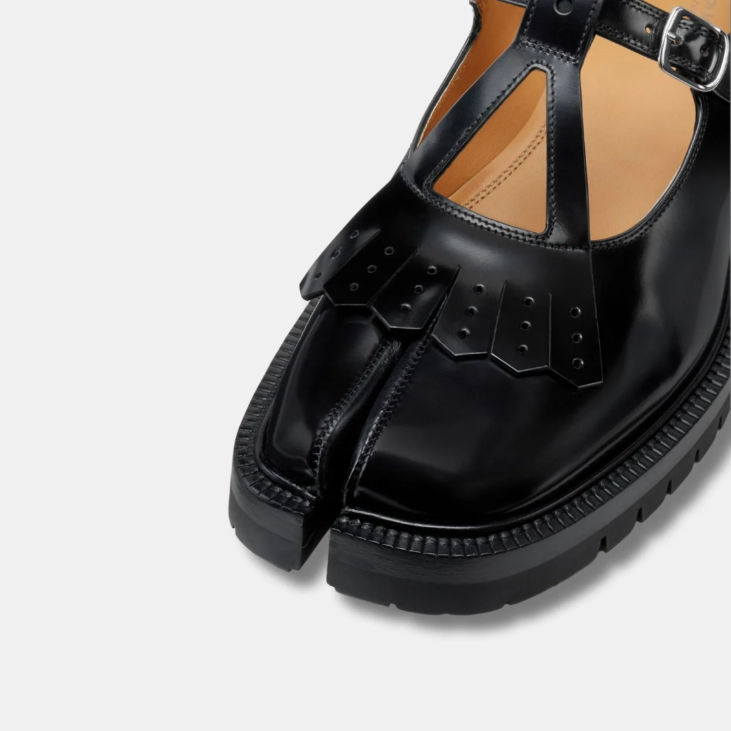 Maison Margiela Flat Tabi Country Mary-Janes Black - S58WR0115P3827T2348 - Image 4