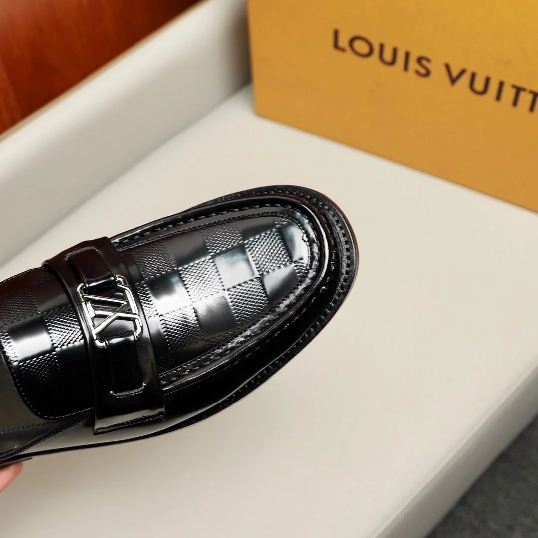 Louis Vuitton Major Open Back With Square Pattern Loafer Black - Image 7