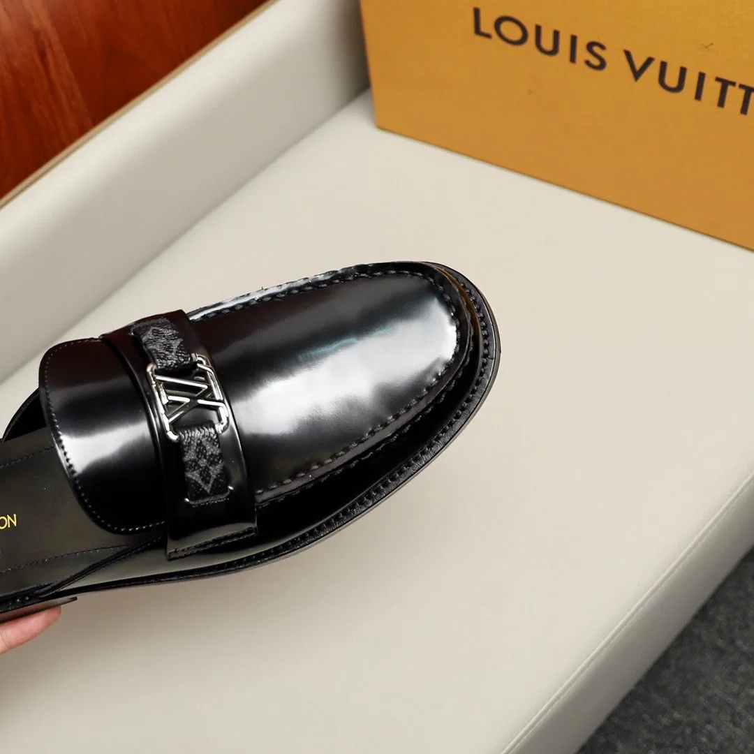 Louis Vuitton Major Open Back With Trim Loafer Black - Image 3