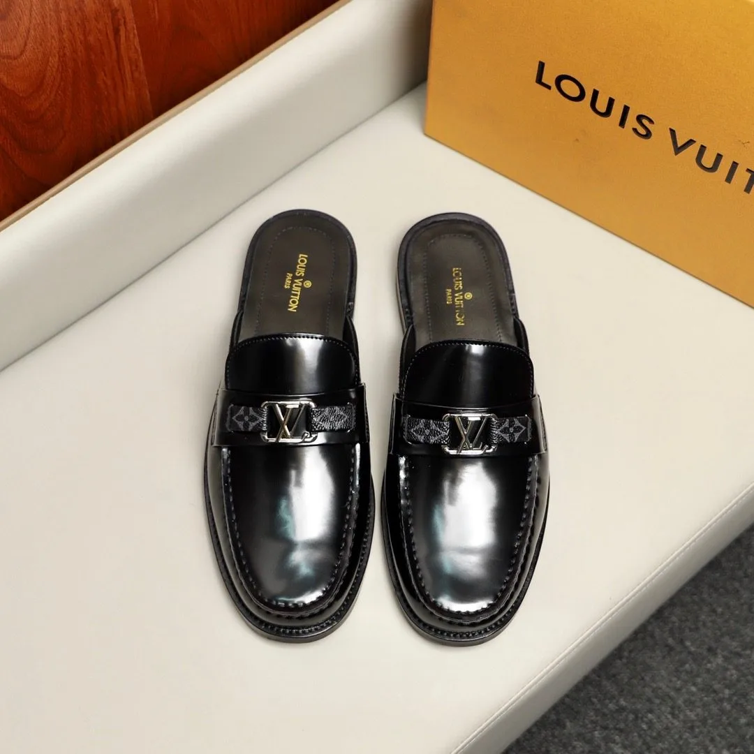 Louis Vuitton Major Open Back With Trim Loafer Black - Image 5