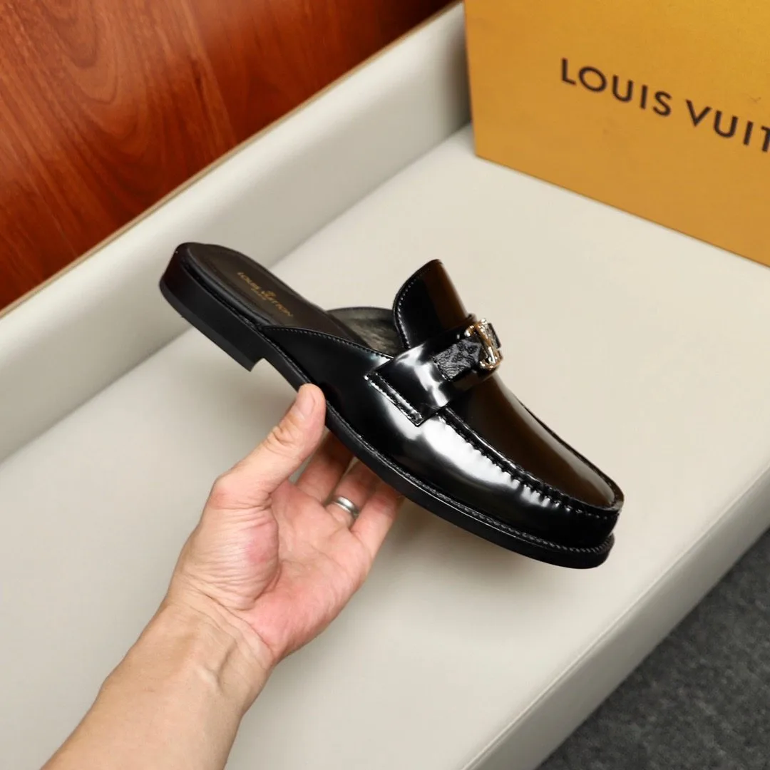 Louis Vuitton Major Open Back With Trim Loafer Black - Image 6
