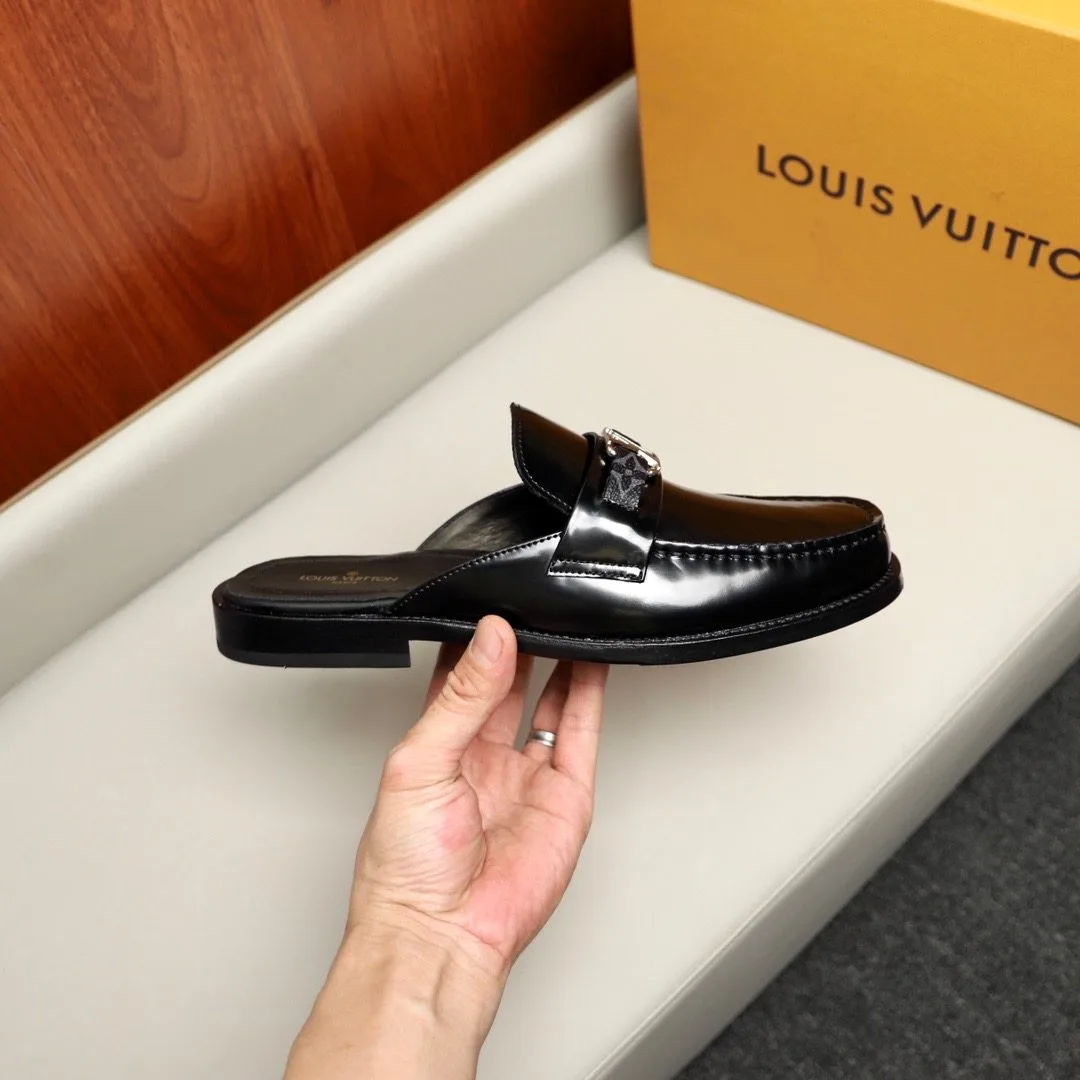 Louis Vuitton Major Open Back With Trim Loafer Black - Image 7