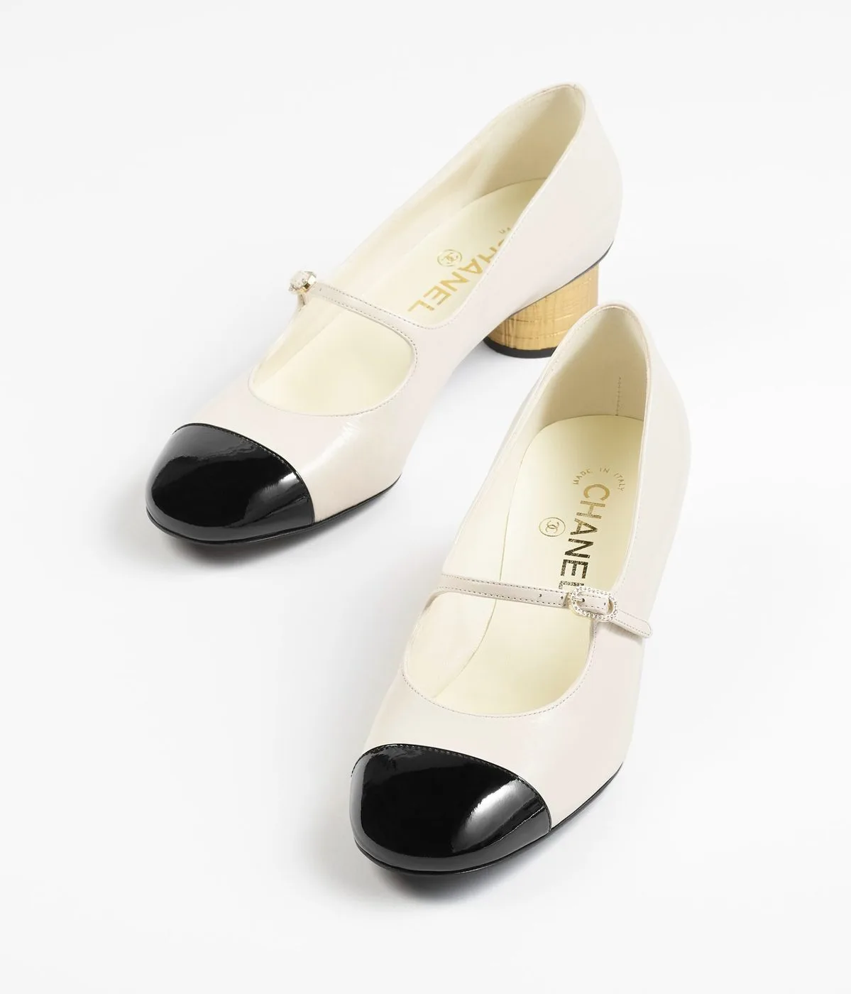 Alternative view of Chanel Mary Janes Ivory And Black