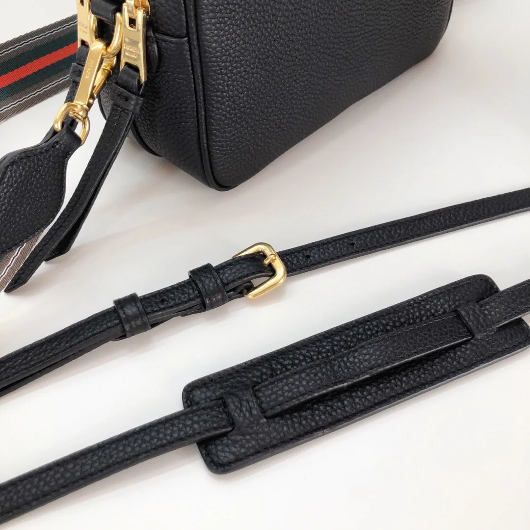 Medium Camera Bag With Gold Tone Hardware In Black / - Image 8