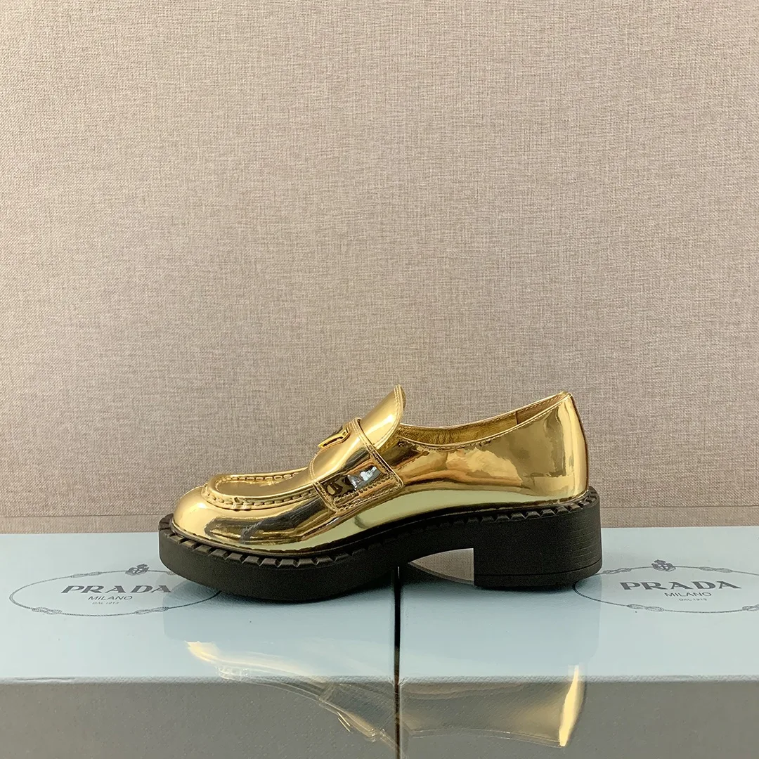 Prada Metallic Loafers Gold Tone / 1D246M_3AU1_F0522_F_B050 - Image 3