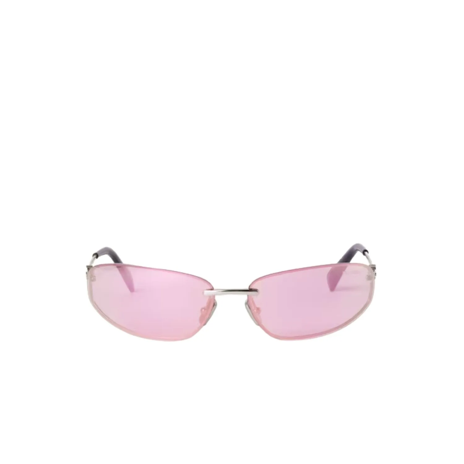 Alternative view of Miu Miu Rimless Aviator Sunglasses Light Pink