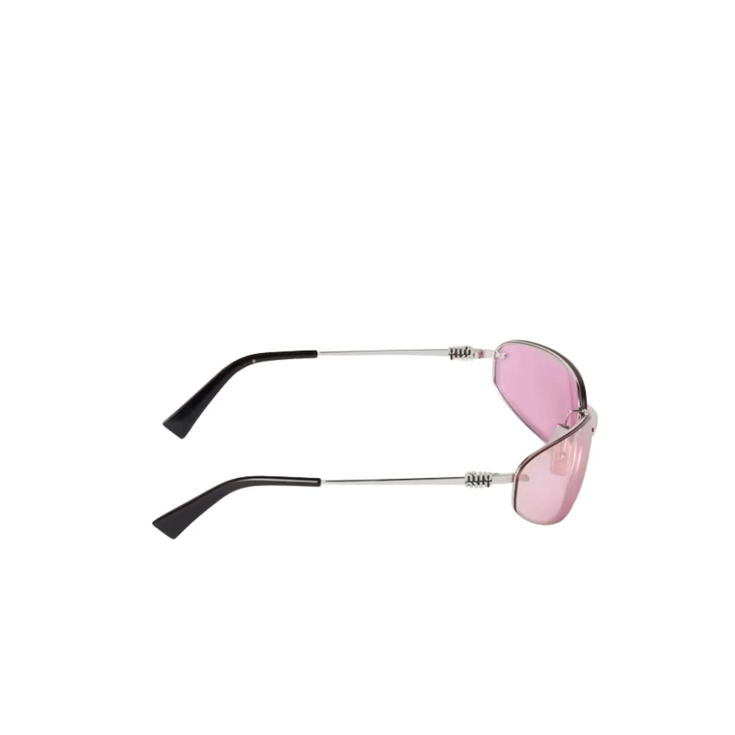 Miu Miu Rimless Aviator Sunglasses Light Pink - Image 3