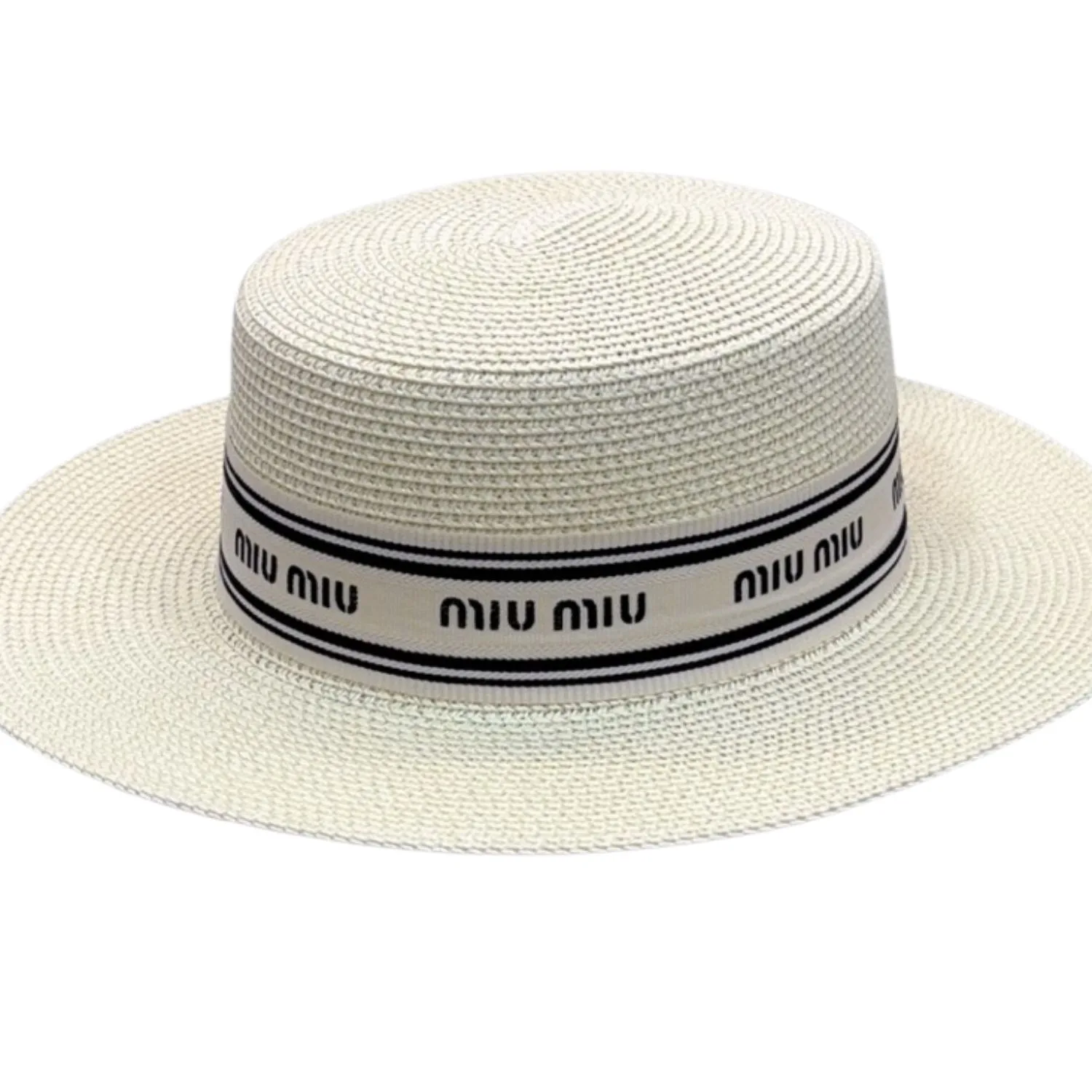 Miu Miu Straw Hat In Raffia White / - Image 3