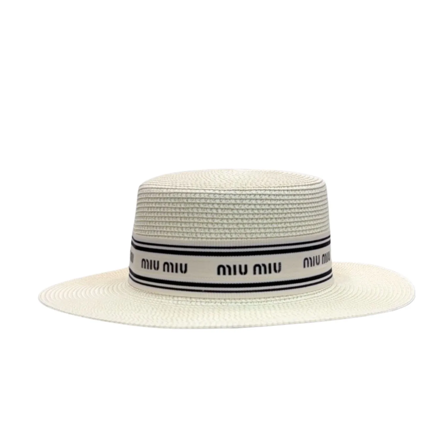 Miu Miu Straw Hat In Raffia White / - Image 4