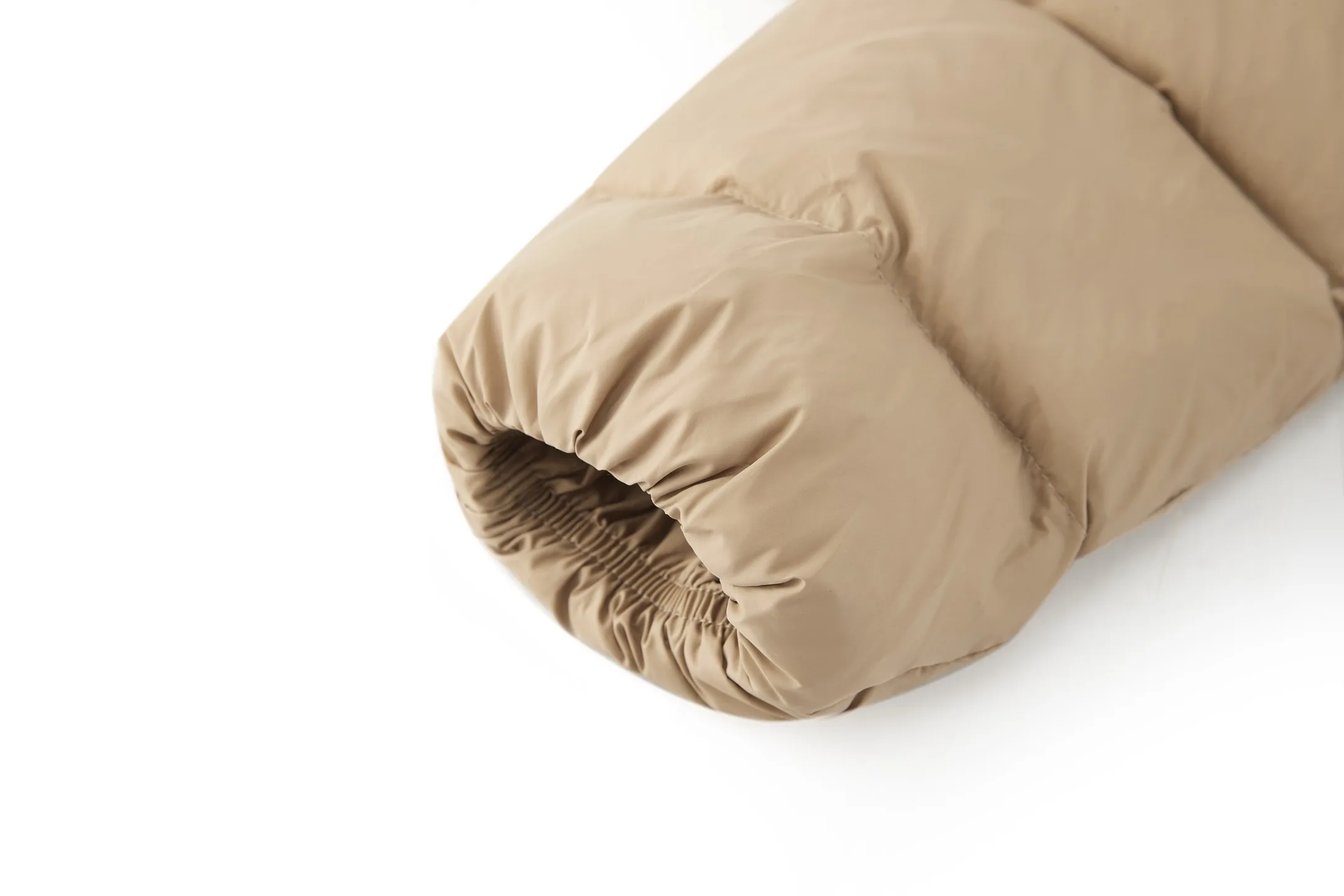 Moncler Boed Hooded Shearling-Trimmed Short Down Jacket Beige - Image 7