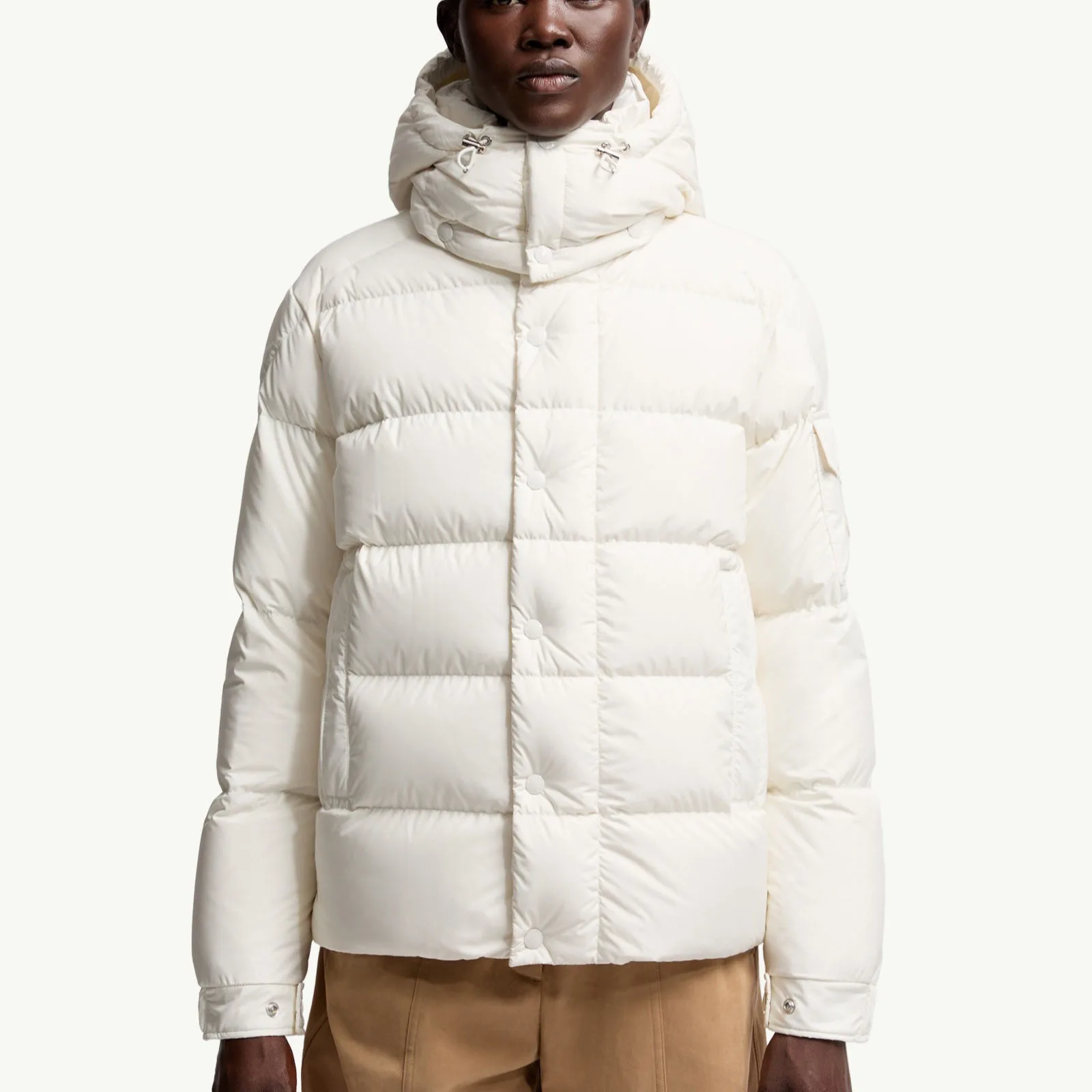 Alternative view of Moncler Maya 70 Hooded Short Down Jacket White