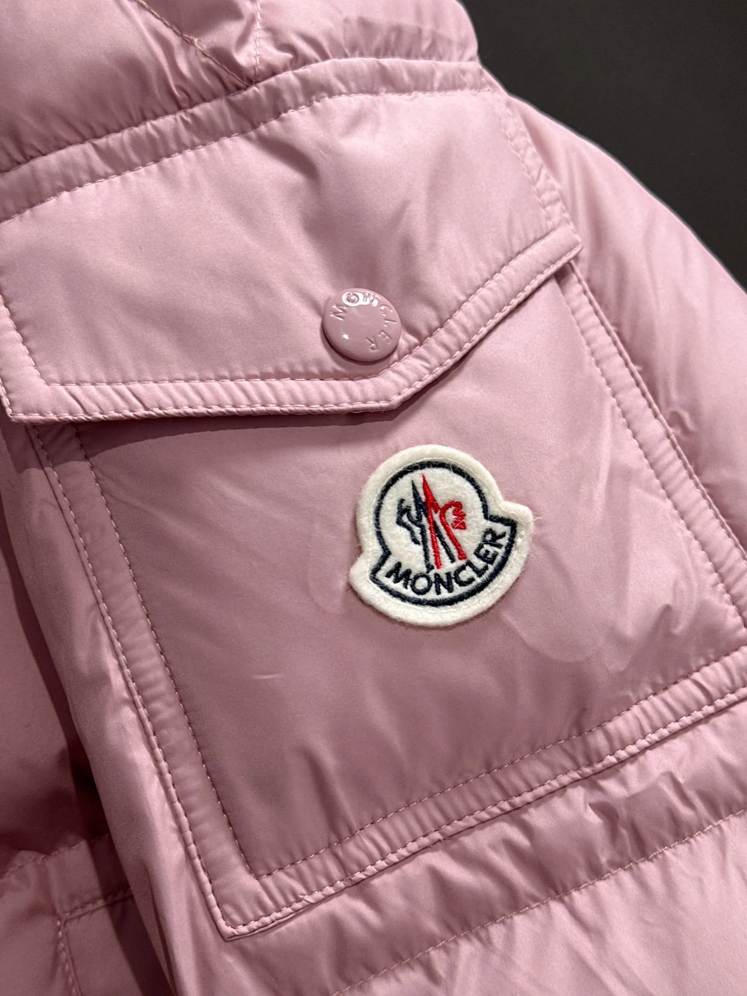 Moncler Maya 70 Short Down Jacket Pink - Image 5