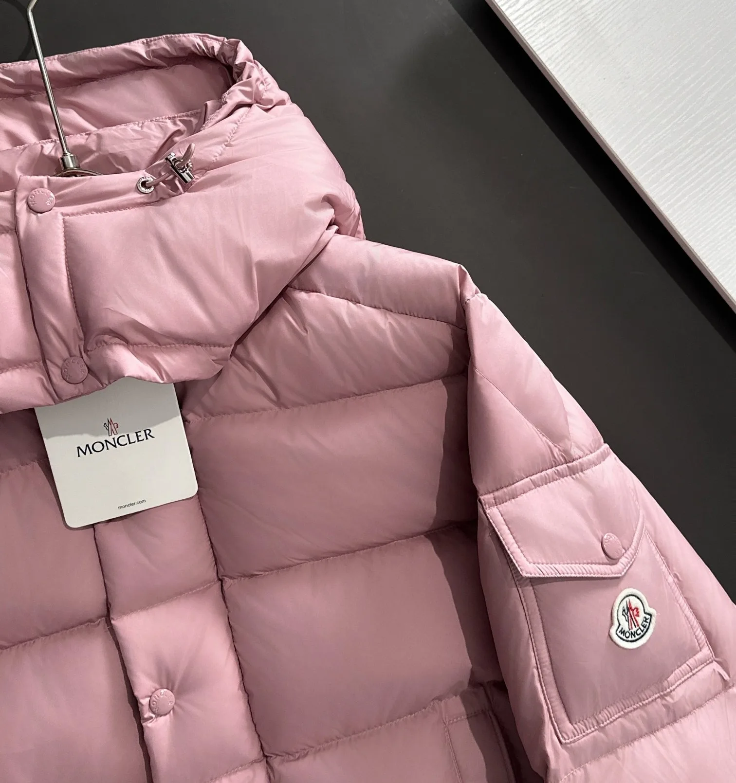 Moncler Maya 70 Short Down Jacket Pink - Image 6